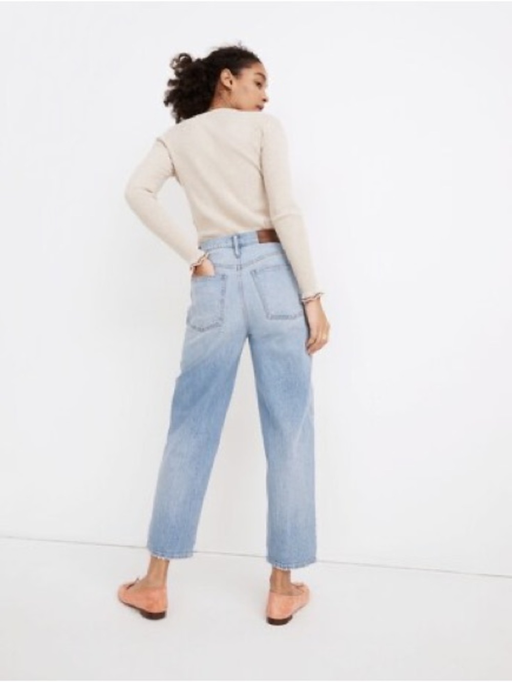 Madewell Balloon Jeans Womens 28 High Rise Denim Medium Wash Retro Barrel Leg - Picture 2 of 16